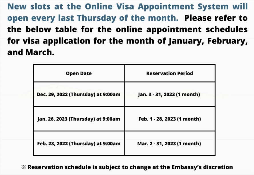 korea visa for filipinos korean visa appoinment schedule